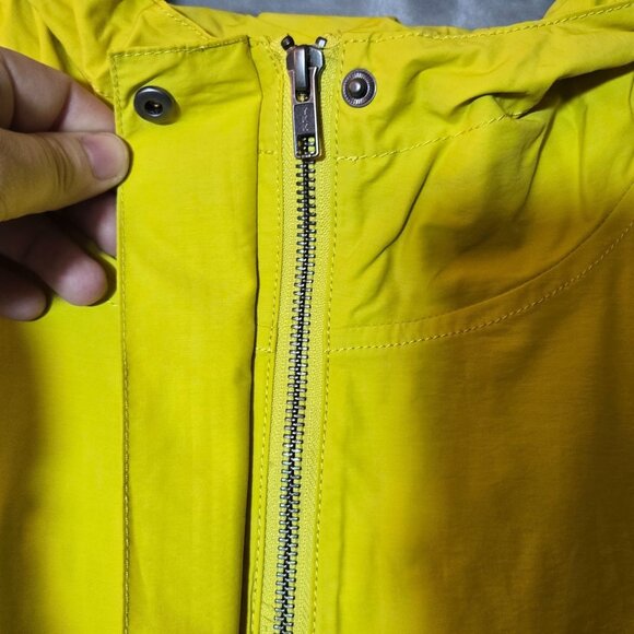 Eileen Fisher Hooded Jacket XL Yellow Drawstring Zip Up Lightweight Minimalist - Picture 5 of 16